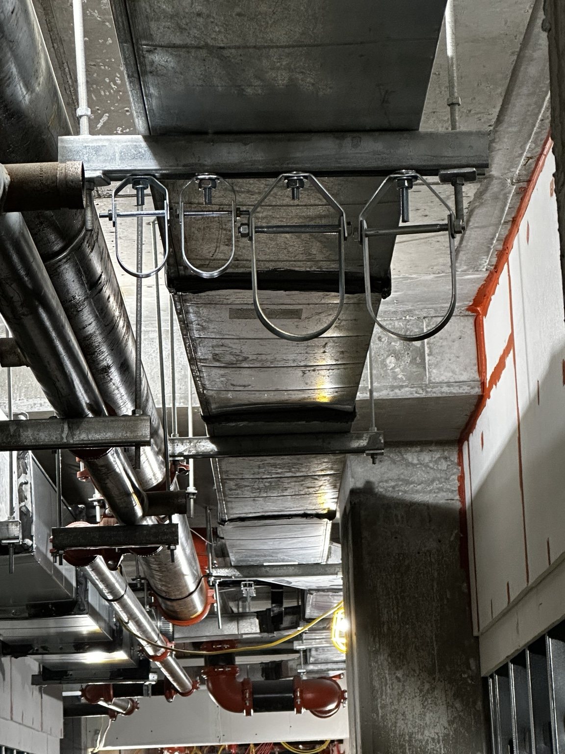 A-1 commercial overhead piping installation