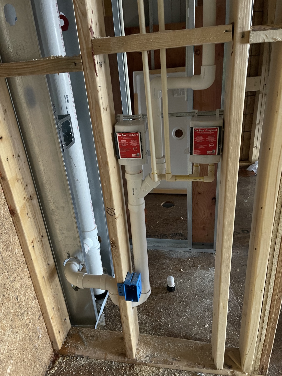 Plumbing drainage rough-in